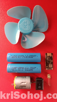 Rechargeable mini charger fan.